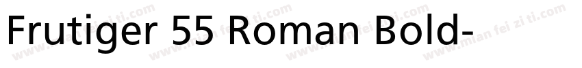 Frutiger 55 Roman Bold字体转换